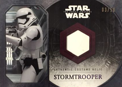 2015 Topps SW TFA Stormtrooper Relic Upper Arm 50