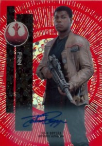 2015 Topps Star Wars High Tek John Boyega Autograph Red