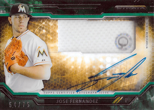 2015 Topps Strata Clearly Authentic Autograph Jose Fernandez