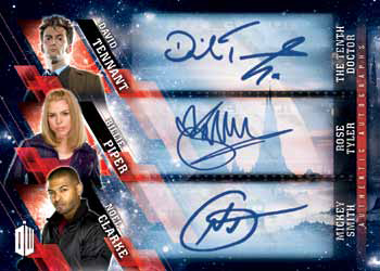 2016 Topps Doctor Who Timeless Checklist - Triple Autograph Mock-Up