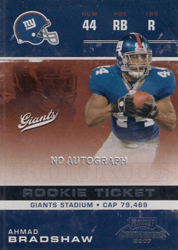 2007 Playoff Contenders Ahmad Bradshaw No Auto