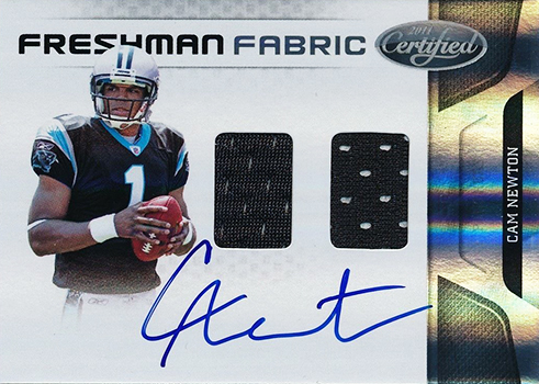 cam newton jersey card