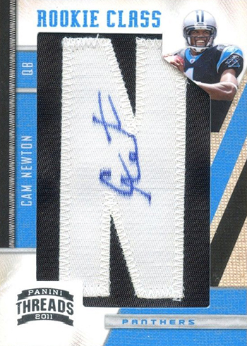 cam newton jersey card