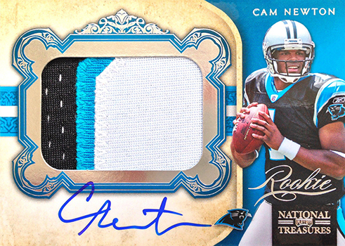 cam newton jersey card