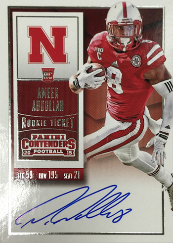 Ameer Abdullah 2015 Donruss Signature Series Lions Rookie Jersey Auto Rc  #492