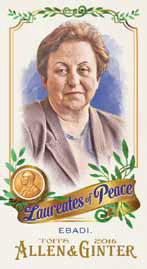 2016 Topps Allen and Ginter Baseball Laureates of Peace