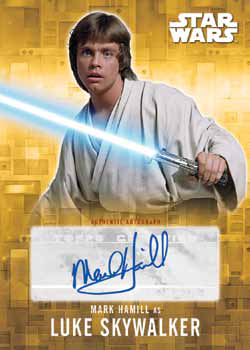 2016 Topps Star Wars Evolution Autograph Gold Hamill