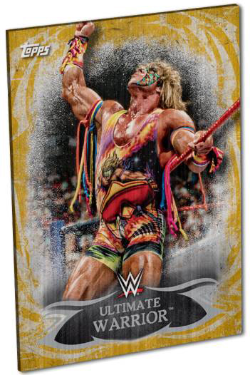 WWE Undisputed Metal Signs Ultimate Warrior Gold