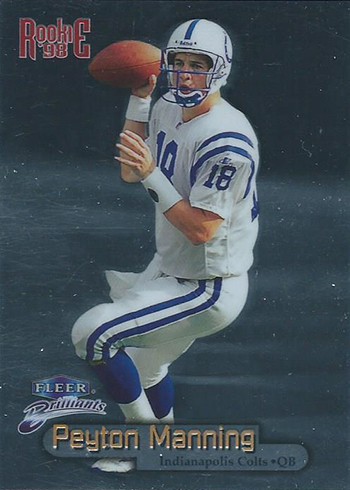 Peyton Manning Indianapolis Colts Autographed 1998 Absolute Draft Picks Red  Die Cuts #1 Beckett Fanatics Witnessed Authenticated 10 Rookie Card with