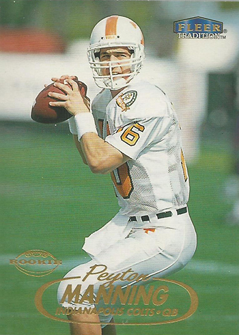 Peyton Manning 1998 Flair Showcase Row 2 Style Colts Rookie Rc #3