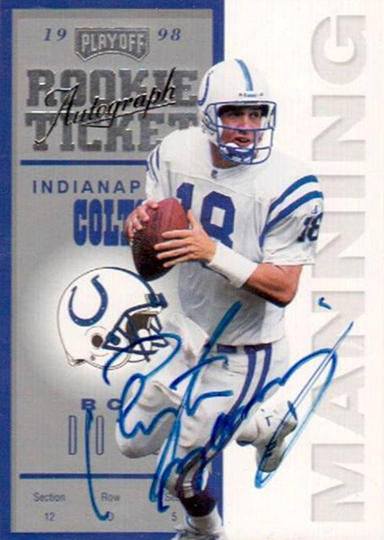 Peyton Manning Rookie Cards on   – Most Watched! – Wax Pack Gods