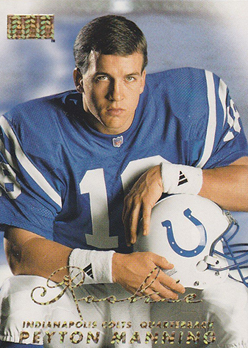 Peyton Manning Rookie Card  Nfl football cards, Peyton manning, Football  trading cards