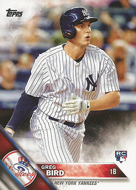 2016 TOPPS ARCHIVES GREG BIRD ROOKIE BASEBALL CARD COLORADO