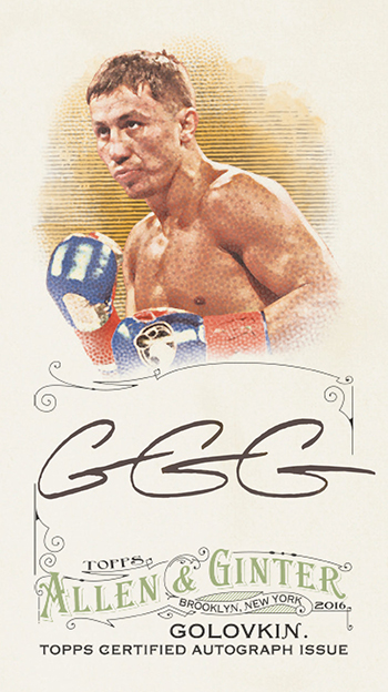 2016 Topps Allen and Ginter Golovkin Autograph