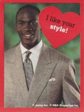 Michael Jordan Jump Inc. Hey, Champ! Have a great day! Valentines Day Card,  HOF