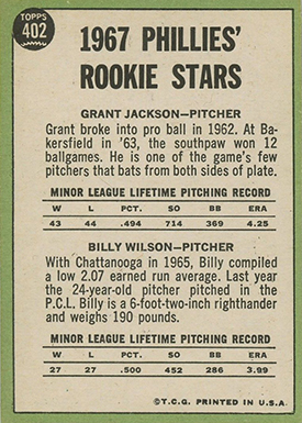 1967 Topps 402 Line