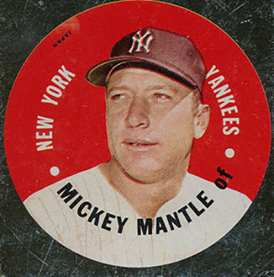 1967 Topps Discs Mickey Mantle