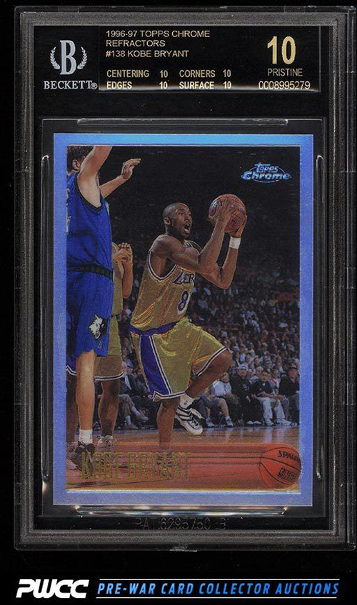 BGS 10 96-97 Topps Chrome Refractor Kobe Bryant Tops $40K