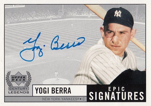 1999 Upper Deck Century Legends Epic Signatures Yogi Berra