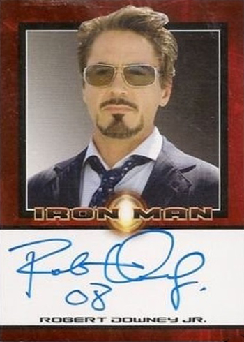 2008 Iron Man Robert Downey Jr Autograph