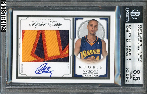 2009-10 National Treasures Curry BGS 85