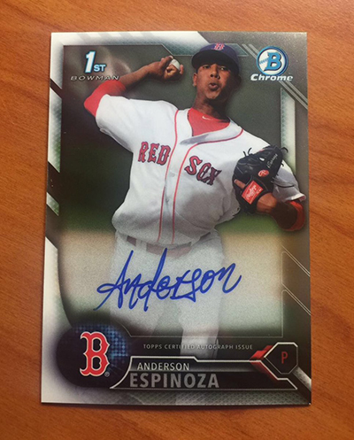 2016 Bowman Chrome Anderson Espinoza Autograph