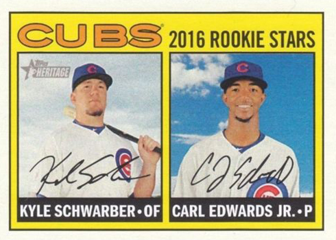 2016 T Her 161 Kyle Schwarber Carl Edwards Jr