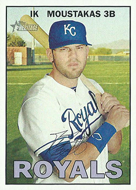 2016 Topps Heritage Error Variation 128 Mike Moustakas