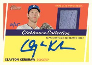 2016 Topps Heritage High Number Baseball Clubhouse Collection Autographed Relic
