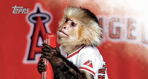 2016 Topps Opening Day Baseball Mascots Rally Monkey Header