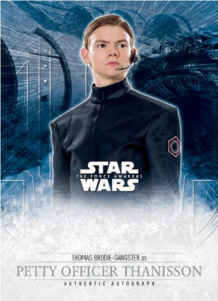 2016 Topps Star Wars The Force Awakens Autograph Mock-Ups Thomas Brodie-Sangster