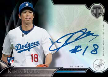 Kenta Maeda Los Angeles Dodgers Autographed Topps Majestic Gray
