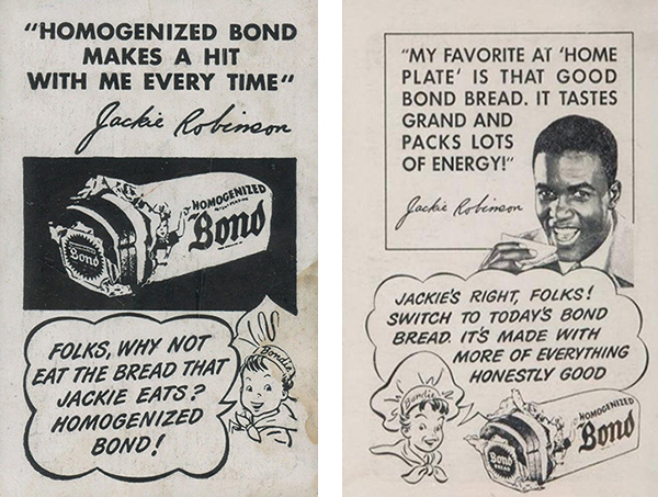 1947 Bond Bread Jackie Robinson Backs