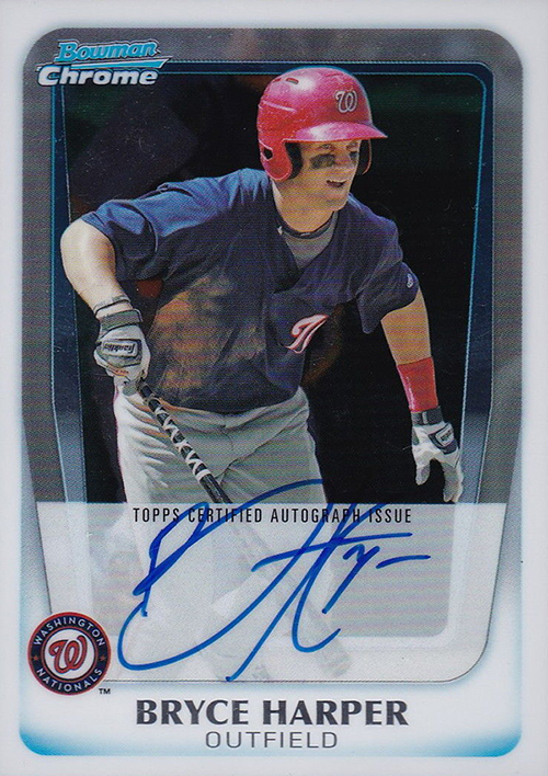 2011 Bowman Chrome Prospects Bryce Harper Autograph