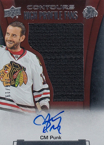 2015-16 Upper Deck Contours High-Profile Fans Autographs CM Punk Black