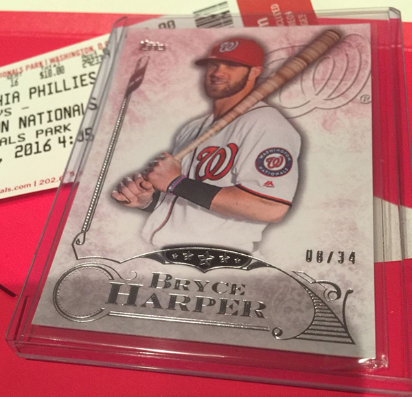 Bryce Harper Signed Autographed Washington Nationals 2014 Topps