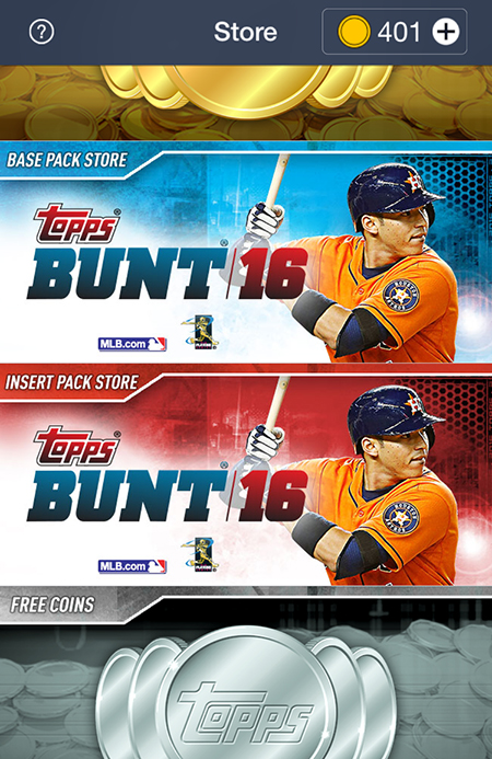 Topps BUNT 2016 Store