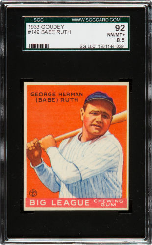 1933 Goudey Babe Ruth SGC 92