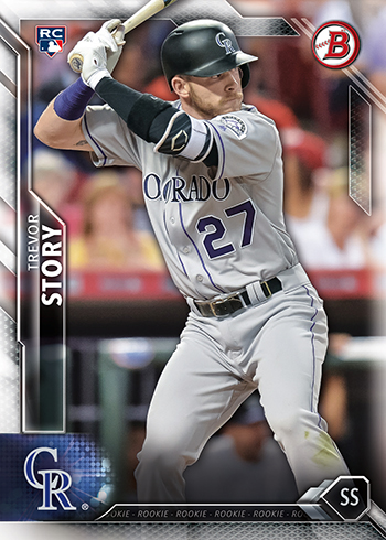 Trevor Story Signed Auto'd 2016 Topps Update Card #us114 Colorado Rockies