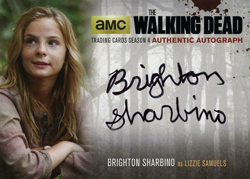 2016 Cryptozoic Walking Dead Season 4 Part 1 Autographs Brighton Sharbino