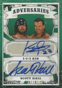 2016 Leaf Signature Series Wrestling Adversaries 1-2-3 Kid Scott Hall