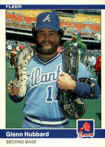 1988 Donruss Glenn Hubbard Baseball autographed trading card