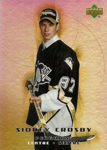 1 OF 500 SIDNEY CROSBY LIMITED FIGURE/2850 AND ROOKIE CARD LOT.  VERY RARE!!! 