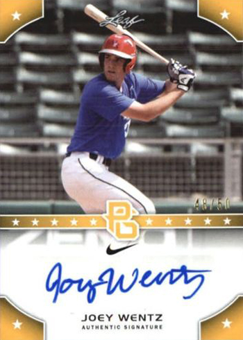 2015 Leaf Perfect Game Autographs Gold Joey Wentz