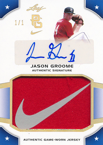 2015 Leaf Perfect Game Patch Autograph Blue Jason Groome