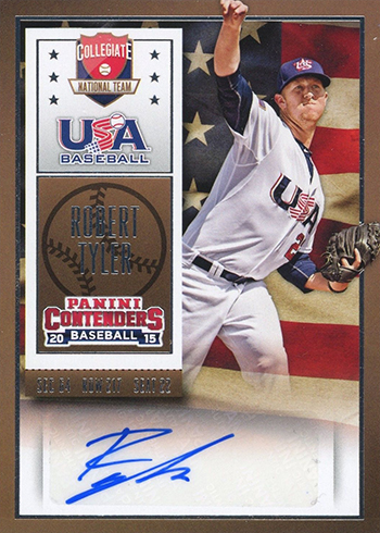 2015 Panini Contenders USA Ticket Autograph Robert Tyler