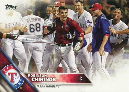  2016 Topps # 464 A Robinson Chirinos Texas Rangers (Baseball  Card) (Card is vertical and Chirinos is in his catcher's gear) NM/MT Rangers  : Collectibles & Fine Art