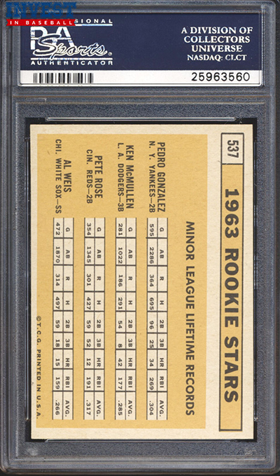 Pete Rose Signed Rookie Reprint Card Inscribed Rookie (BGS Encapsulated)