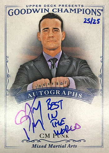 2016 Upper Deck Goodwin Champions Inscription Autographs CM Punk