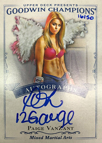 2016 Upper Deck Goodwin Champions Inscription Autographs Paige Van Zant